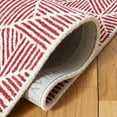 thumbnail image 5 of SAFAVIEH Abstract Brock Geometric Area Rug, Red/Ivory, 6' x 6' Round, 5 of 11