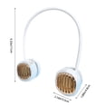 thumbnail image 3 of YiBai Portable Neck- Fan Hands Bladeless Fan 2000 MAh Battery Operated Wearable Personals Fan Leafless Rechargeable Headphone USB Powered Desk Fan, White #N.3893, 3 of 8