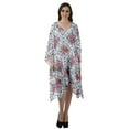 thumbnail image 2 of Moomaya Georgette Ladies Kaftan Holiday Loungewear Midi Dress Beach Coverup, 2 of 6