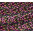 thumbnail image 4 of oneOone Cotton Jersey Black Fabric Leaves & Flower Floral Dress Material Fabric Print Fabric By The Yard 58 Inch Wide, 4 of 4