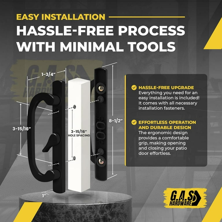 patio door handle installation tool kit