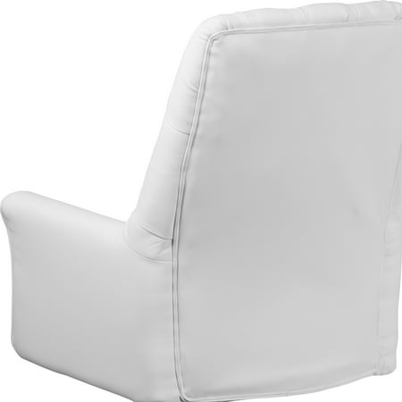 Flash Furniture - Hansel Traditional Mid-Back Traditional Tufted LeatherSoft Executive Swivel Office Chair - White