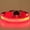 A006- Red, variant on Led Dog Collar with Glowing Orange Band, Night Safety Light for Medium Dogs, Walking Gift 1 Pack