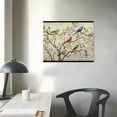 thumbnail image 4 of Nawypu  Spring Flowers Canvas Wall Art Birds on Tree Branches Picture Giclee Prints Grey Reproduction for Bedroom Ready to Hang, 4 of 6