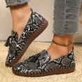 thumbnail image 4 of Black Womens Fashion Flat Loafers With Tassel Detail Soft Sole For Spring And Summer In Black, 4 of 8