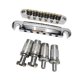 thumbnail image 5 of Conjunto de puente y de rodillos para guitarra eléctrica, selletas ajustables y fiables, accesorios para instrumentos musicales para reparacion Plata, 5 of 8