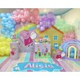 thumbnail image 4 of 1 juego de globos de látex de color macarrón con temática de Peppa Pig, decoración de margaritas, suministros de decoración de fondo para fiesta de cumpleaños infantil, 4 of 4