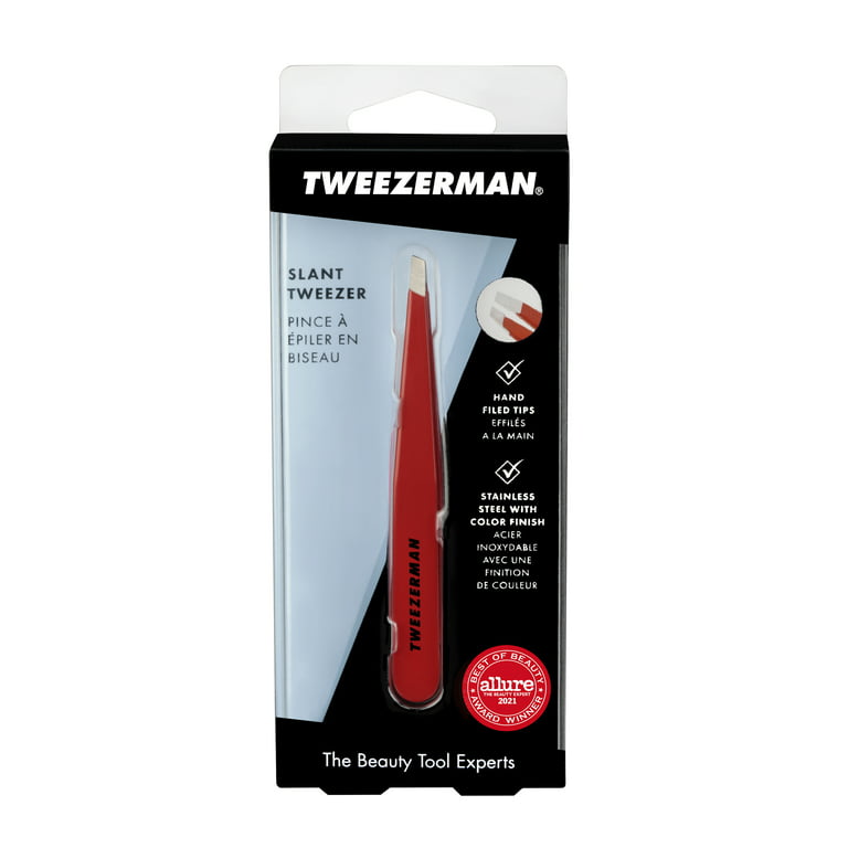 Red Slant Full Signature Tweezer Tweezerman