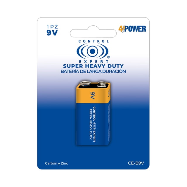 12 Pilas 9v Paquete 12 Blister 1.5v Control Expert Carbon