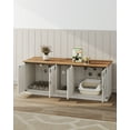 thumbnail image 2 of Cat Litter Box Enclosure with USB Ports & Power Outlets, 55.2" Hidden Litter Box Furniture, 2 of 5