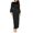 Black womens fall dresses, variant on Elegant Wrap Front Wedding Guest Dresses for Women Fall Long Sleeve High Waist Maxi Dress Solid Crewneck Evening Dress