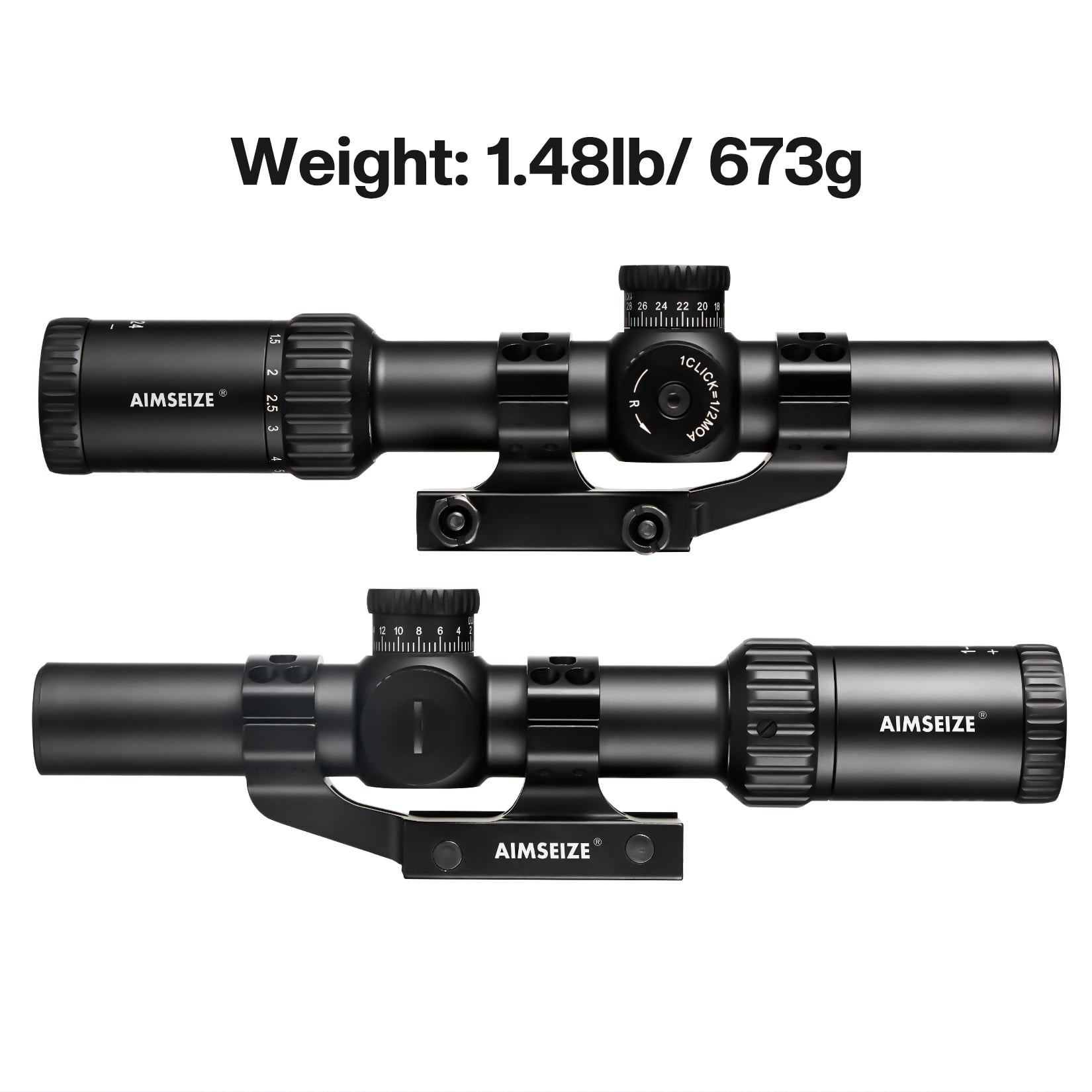 Hunting Scope 4.5-14X40/4.5-14X50, Black Aluminum Alloy Body, Green Lenses, Quick Aiming Grid
