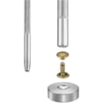 thumbnail image 3 of ZOUSSIQI 100 Ensembles 8mm x 8mm Rivets Ronds Doubles Rivets Rapides Boutons Clous Punk Réparation de Pointes Décoration Artisanale (8mm x 8mm, bronze) CA919-47141, 3 of 8