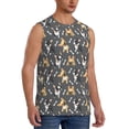 thumbnail image 2 of Kdxio Bulldog And BONES for Men's Muscle T-shirt,Sleeveless for Workout Running Athletic Gym Lounge Casual, 2 of 5