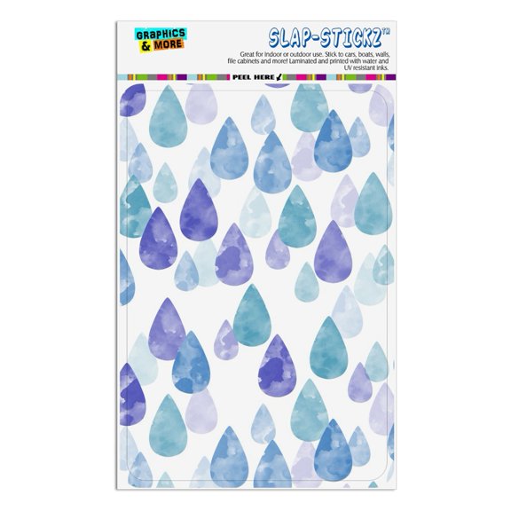 Watercolor Raindrops Pattern Home Business Office Sign