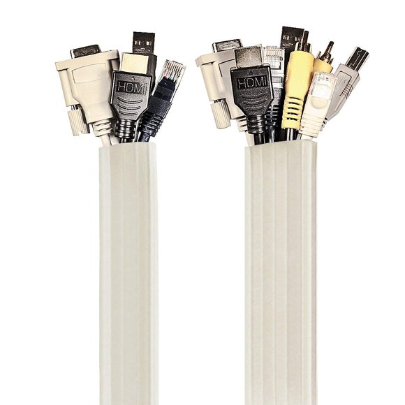 UT Wire UTW-FCW12-WH Expandable Flexi Cable Wrap, 12-Feet, White | 2 Pack