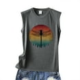 thumbnail image 6 of Hpapadks Tank Tops for Women 2025 Casual Sunset Graphi Tanks Hiking Sleeveless Tees Shirt Vest Camisole Tops for Women Dark Gray XXL, 6 of 6