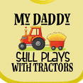 thumbnail image 4 of Inktastic Farming Daddy Plays with Tractors Boys or Girls Baby Bib, 4 of 4