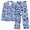 Blue, variant on MIUOWANP Womens Big and Tall Pajama Sets Women's Valentine's Day Printed Pajama Set For Daily Home Wear With Pocket Blue XXXL