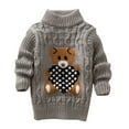 thumbnail image 3 of Chandail d'Hiver pour Garçon Fille Cartoon Bear Tricoté Col Bas, 3 of 7