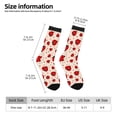 thumbnail image 2 of Hirioo Red Ladybug Pattern Adult Middle Tube Socks Breathable Sock Non-Pilling,Contrasting Color Design, 2 of 6