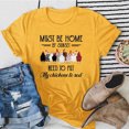 thumbnail image 2 of Gibobby Blusa de Trabajo de Manga Corta Mujeres Casual Impresión Mangas Cuello Redondo Camiseta Suelta Blusa Tops(Amarillo,XL), 2 of 4