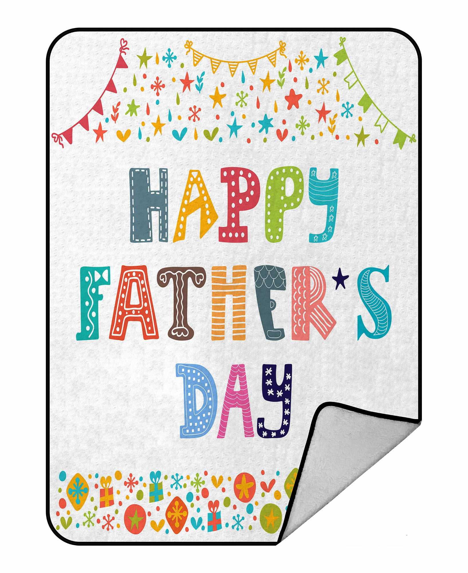 ABPHQTO Happy Father'S Day Best Dad Fleece Blanket Fleece Back Throw