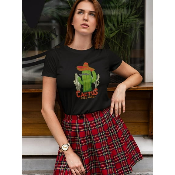 Cactus Drawing With Mexican Hat T-Shirt Women -Image by Shutterstock, Female x-Large
