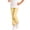 Yellow, variant on Lmnyox Leggings for Toddler Girls Textured Plain Ruffle Trim Elastic Waist Leggings Casual Fashion Pants
