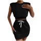 thumbnail image 2 of ICHUANYI Clearance Women's Fashion Solid Casual Short Sleeved Round-Neck Top/Shirt Suit ICHUANYI "ICHUANYI", 2 of 8