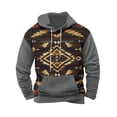 thumbnail image 2 of LEBONYARD Mens Tops Long Sleeve Clearance,Henley Sweatshirts for Men,Men's Gradient Printed Loose Long Sleeve Pocket Hoodies Tops Sweatshirt Gray XXXL, 2 of 3