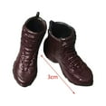 thumbnail image 7 of 1:12 Scale Shoes Decor for 6inch Doll Model Male Action Figures Dark Red, 7 of 7