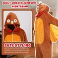 thumbnail image 6 of PJKOBMJ Unisex Adult Onesie Pajamas Animal One Piece Costume Cosplay Sleepwear Long Sleeve Zip Up Hooded Blanket Sleep (Orange S), 6 of 9