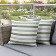 thumbnail image 2 of Outdoor Waterproof Pillow Covers Sage Green Gray Stripe Decorative Throw Pillow Protectors,Pillowcase Cushion Cases for Patio Sofa Garden Couch,16x16in,Pack of 2, 2 of 14