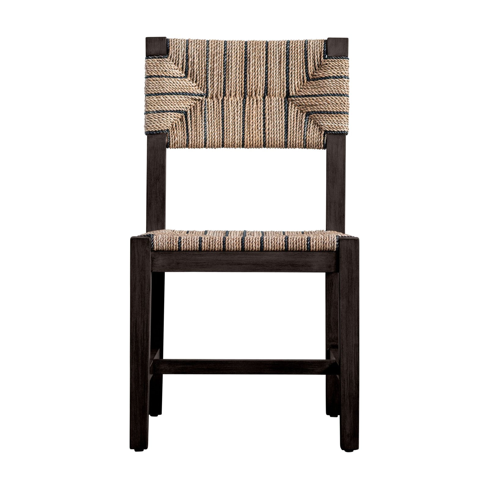 3R Studios Woven Rope and Mango Wood Dining Side Chair