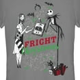 thumbnail image 2 of Junior's The Nightmare Before Christmas Fright Christmas Jack and Sally Graphic Tee Charcoal Medium, 2 of 3