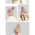 thumbnail image 5 of Homenesgenics Womens Hats for Winter Ear Flaps,Bobble Hat,Pom Pom Hat,Trapper Hat,Earflap Hat,Winter Windproof Outdoor Women's Beanies Brushy Beige Free Size, 5 of 6