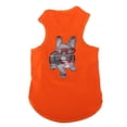 thumbnail image 3 of Camisa para perro, lindo, suave, transpirable, estampado de perros, trajes para mascotas con diamantes de imitación para cachorros, decoración de mascotas, protección, naranja, M, 3 of 10