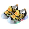 thumbnail image 2 of HUANBAI Light On LED Baby Shoes Children Shoes Boy Sandals Soft Soled Kids Beach Shoes Sandale Casual Cartoon Duck Shoes 6.5, 2 of 6