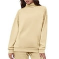 thumbnail image 5 of Comdrip Crewneck Sweatshirts Women, 2 Pack Womens Sweatshirts Crewneck Long Sleeve Tops Oversized Pullover Sweaters Cozy Outfits Fashion 2025 Fall Sweatshirts for Women Beige L, 5 of 5