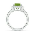 thumbnail image 2 of Peridot Ring, 925 Solid Sterling Silver, Beautiful Cushion Cut Green Peridot Quartz Gemstone, Rose Gold, 22K Yellow Gold Fill, Gift Ring, 2 of 3