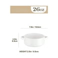 thumbnail image 3 of 26 fl. oz. Ivory White Porcelain Soup Bowl with Handles Cereal Bowl Set of 4, 3 of 5