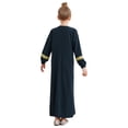 thumbnail image 2 of Jhaoyu Robes Musulmanes pour Filles, Abaya à Col Rond, Manches Longues, Robe Maxi pour Fête à Thème Ramadan, Mascarade, Bleu Marine 16, 2 of 7