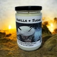 thumbnail image 2 of Vanilla & Sugar Vegan Coconut Soy 12 oz/ 355 ml Candle Hand-poured, Eco-friendly, Clean Burning, Bakery, Food, Drink Wood Wick, 2 of 5