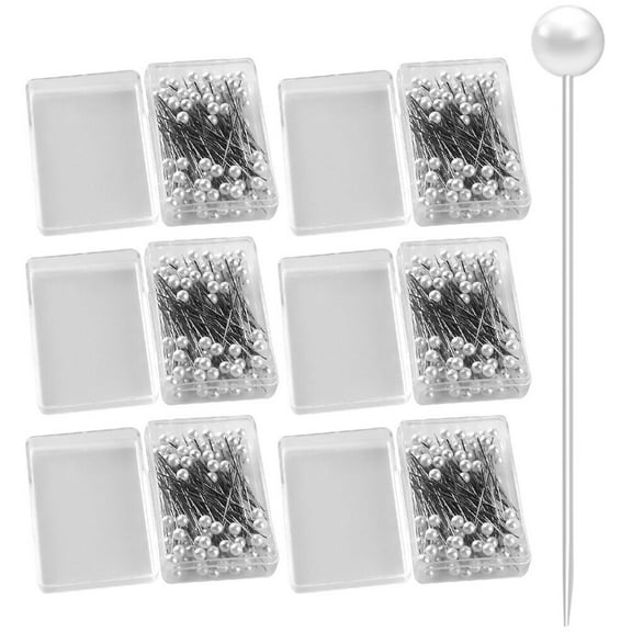 Raindrops Corsage Boutonniere Pin Pearl Head Pin Multi Colored 600Pcs for Wedding Decorations