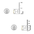thumbnail image 5 of LeCalla 925 Sterling Silver Jewelry Caviar Bead Two-Tone Pearl Omega Back Earrings for Women and Teen 25MM, 5 of 8