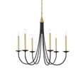thumbnail image 4 of Living District Cohen 6-Light Mid-Century Metal Pendant in Black/Brass Finish, 4 of 7