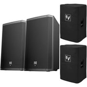 (2) Electro-Voice ZLX-12BT 12" Powered Bluetooth Loudspeakers with Covers Package