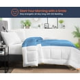 thumbnail image 2 of SGI Wyoming King Contrast Comforter Set Microfiber Fill 3 Piece Mediterranean Blue, 2 of 5