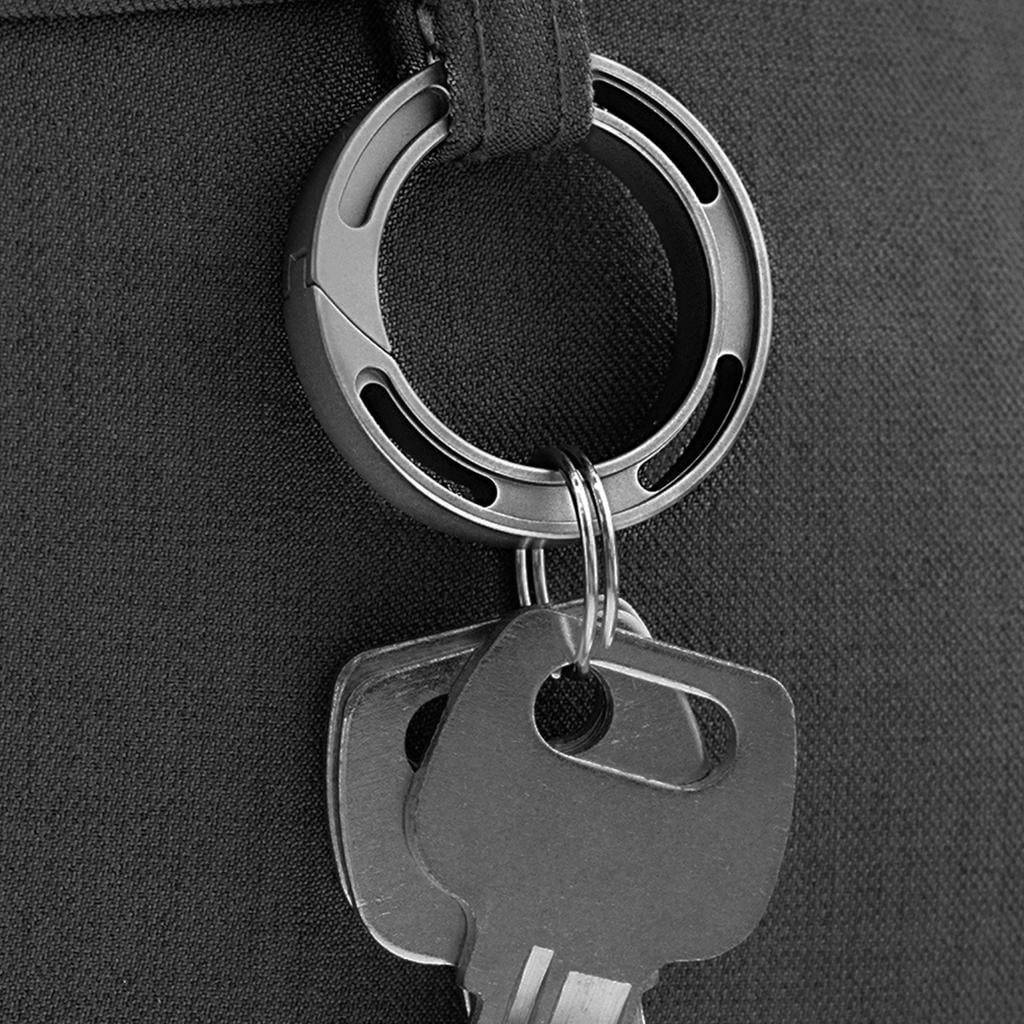 CEORPER Titaniums Alloy Round Keychains Carabiner Clip Key Storage Classification Rings